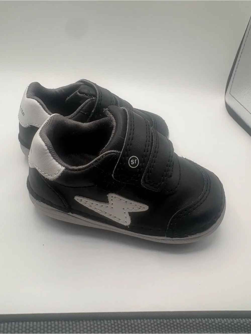 Stride rite  Black and White Velcro Toddler Sneakers 3.5